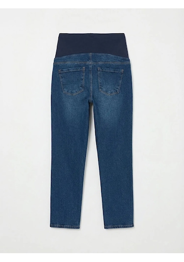 Lc Waikiki İndigo Karın Panelli Mom Fit Hamile Jean Pantolon Indigo