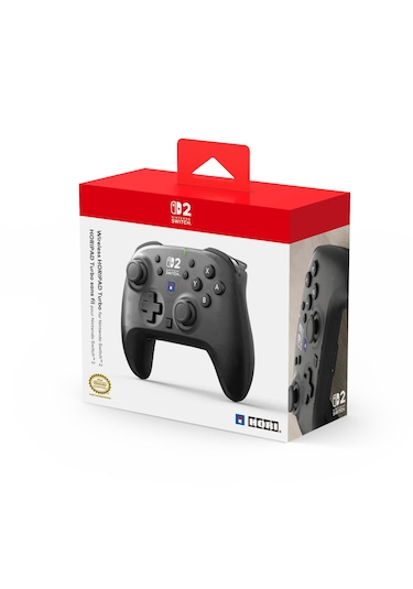 Nintendo Switch 2 HorApple iPad Uyumlu  Turbo Kablosuz Oyun Kolu Siyah Pro Controller