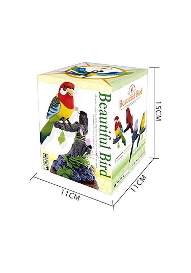 Pilli Titreşime Ve Sese Duyarlı Müzikli Kalemlikli Öten Papağan Deprem Kuşu