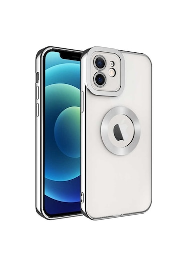 Apple Uyumlu iPhone 11 Kılıf Kamera Korumalı Logo Gösteren Şeffaf Kapak