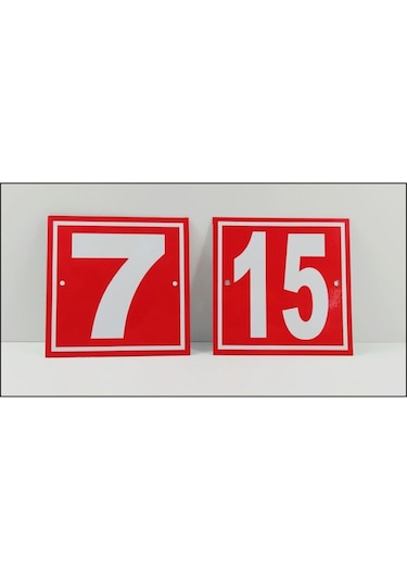 15 Numara Kapı Numarası 10x10 Cm, Bina, Apartman, Işyeri Numarası,müstakil Ev Numarası