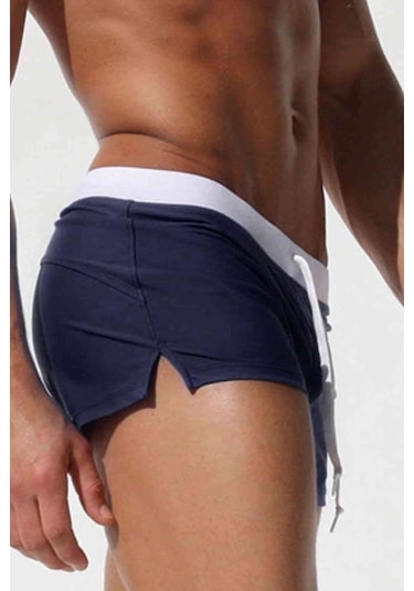Markapia Angelsin Lacivert Likralı Erkek Deniz Şortu 001