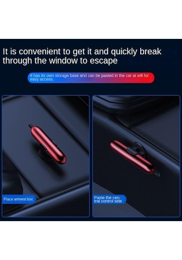 Kırmızı Bir Saniye Kırık Cam Artefakt Araba Emniyet Çekici Çok Fonksiyonlu Kaçış Kırık Cam Artefakt Kaçış Çekici Acil Durum Çekici