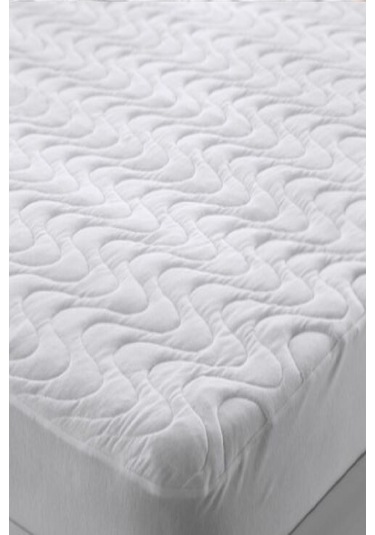 Evony Fitted Kapitoneli Alez 220x200 Cm Çift Kişilik Sıvı Geçirmez Çarşaf Beyaz