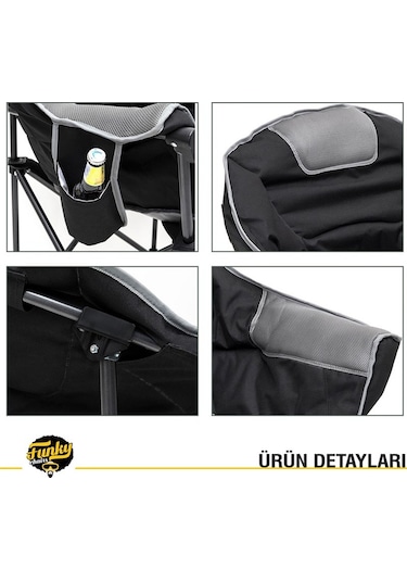 Funky Chaırs Moon Xxl Kamp Koltuğu Siyah