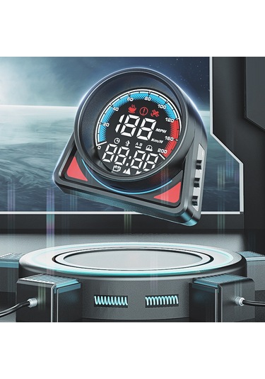 Wezone Siyah Gps Araçüstü Gösterge: Gerçek Zamanlı Hız Kmh/mph , Yükseklik, Yön, Aşırı Hız Ve Yorgunluk Uyarısı, Evrensel Uyumlu