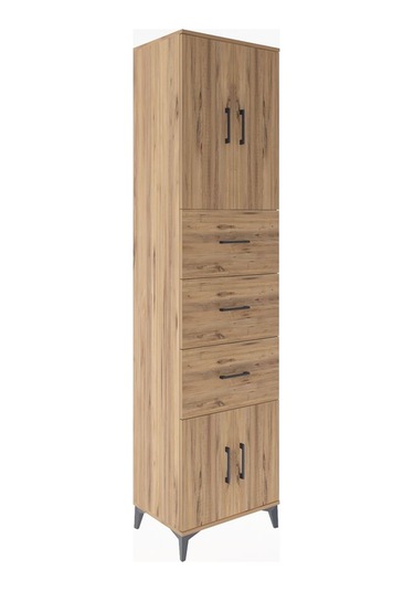 Hyperion Dolap 2 Raflı 3 Çekmeceli 4 Kapaklı 60x44x243 Çam-çam Çam