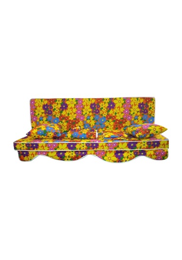 Mirzademarket Salıncak Minderi Pamuk/Polyester Kumaş Gri Sünger Fermuarlı 3 Kiş (404575124) Beyaz