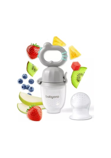 Babyono 6 Aydan Büyük Silikon Ek Gıda Nipplederi Dino 251677339 Gri