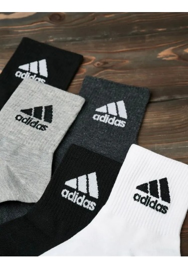 10 Çift Baskılı Yüksek Çorap 189943401 Siyah