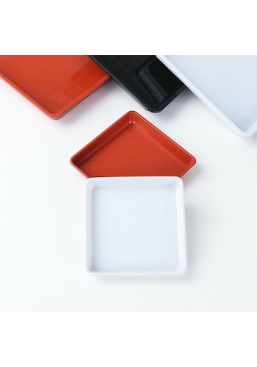 Kırmızı Kapalı Kare Açık Günlük Saksı Tepsisi Damlama Tepsisi Ekici Tepsi Bahçe Malzemeleri 25.6 X 25.6cm