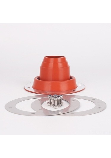 Bloomnest Çadır İçin Jack Kiti Esnek Çatı Silikon Borusu Sızdırmaz Yüksek Isı Dayanıklı Yanık Önleyici Şömine Kırmızı Kırmızı