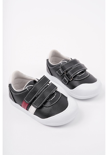 Muggo Toffy Cırtlı Günlük İlk Adım Bebek Spor Ayakkabı Siyah