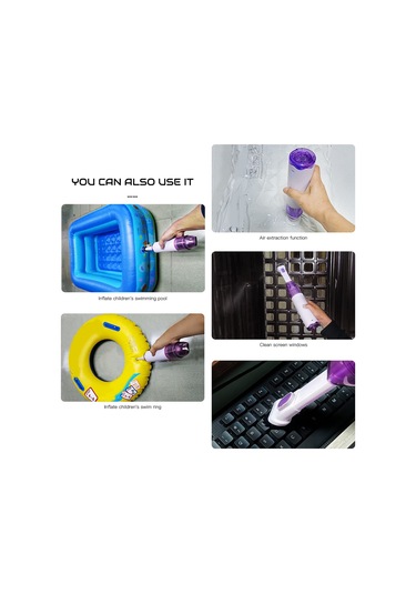 Qianfan Mini Protable Araba Süpürgesi, Hızlı Temizlik Için Akülü