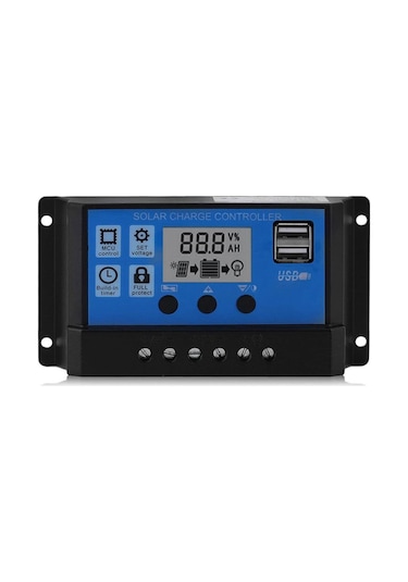 100a Güneş Paneli Kontrol Cihazı Solar Şarj Kontrol Cihazı Lcd Ekran Sokak Lambası Sistemi