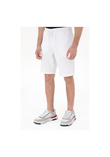 U.S. Polo Assn. Erkek Regular Fit Beyaz Örme Şort 50300078-VR013