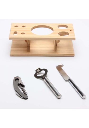 Ahşap Montajlı 9'u 1 Arada Paslanmaz Çelik Kokteyl Çalkalayıcı 750ml