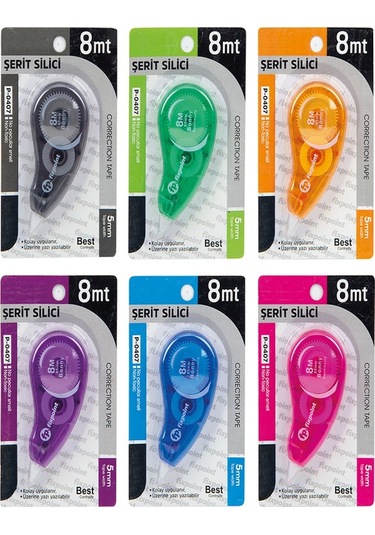 Şerit Daksil 5mmx8 Metre 6 Adet Şerit Düzeltici Fixpoint Şerit Silici Yazı Silici Büro Ofis Okul