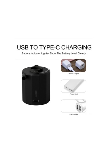 Lemestar Beyaz Çok Fonksiyonlu Mini Hava Pompa - Enflasyon + Vakumlama + Aydınlatma, Taşınabilir Dış Mekan İçin Abs Malzeme 8w Güç