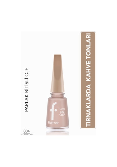 Flormar Latte Nail Enamel Yüksek Pigmentli & Parlak Bitişli Oje 004 Dusty Cappuccıno