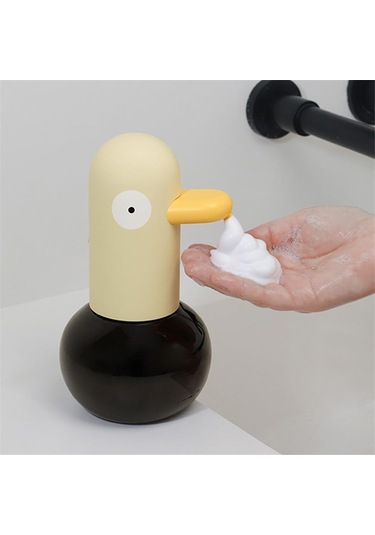 Xiaaokeji Köpük Sabunluk Temassız Ördek Şeklinde Sabunluk 400ml Sarı