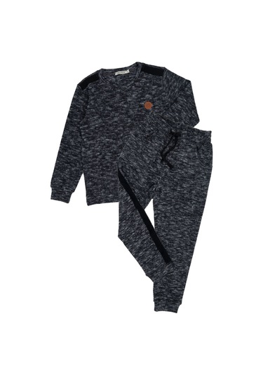 Erkek Çocuk Yumuşacık Siyah Eşofman Takımı