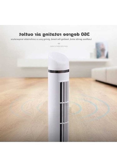 Ebitda 15 Mini 360 Kule Vantilatör - 2 Hız Seçimi - Siyah-beyaz - Dikey Vant. İçin Mükemmel Hava Dağıtımı