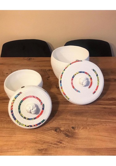 Dekoratif Sepet, Kapaklı Sepet, Çok Amaçlı Saklama Kutusu, Hediyelik Sepet 001