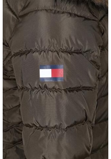 Tommy Hilfiger Kadın Mont Yeşil Yeşil
