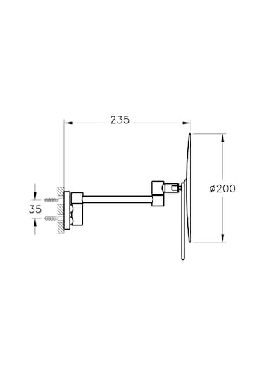 VitrA Origin Makyaj Aynası Duvardan Krom  A44895 Krom