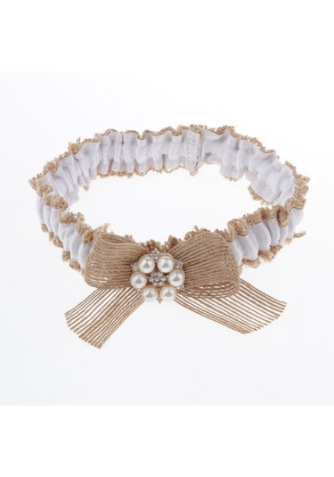 Dolıty 2 Parça Bayan Dantel Çiçekli Bacak Jartiyer Kahverengi Kahverengi