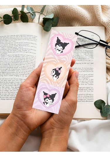 Sanrio Kuromi Anime Karışık Tasarım 10 Adet Kitap Ayraç Seti Pytk