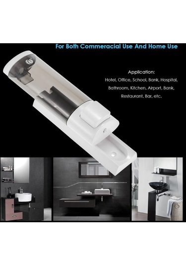 Beyaz Chuangdıan Çift Taraflı Köpük Bantlı Manuel El Sabunu Dispenseri Duvara Monte Sıvı Şampuan Duş Beyaz