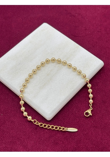 14 K Renginde Dorika Taşlı Gold Bileklik Gold