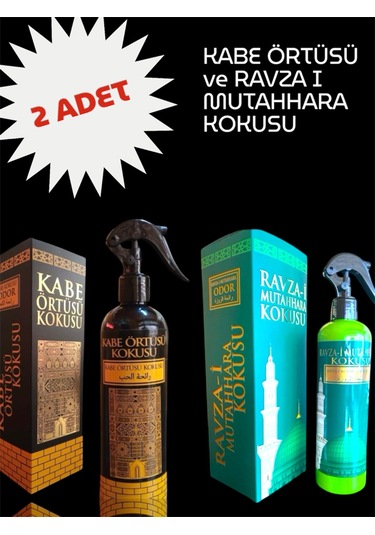 2 Adet Ravza I Mutahhara Ve Kabe Örtüsü Kokusu Orijinal 400 Ml