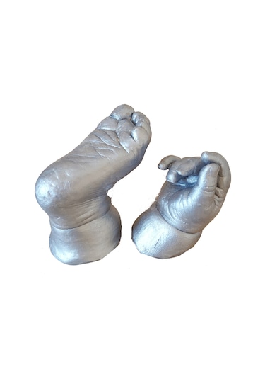 Küçük İzler 3 boyutlu bebek el ve ayak izi heykeli seti