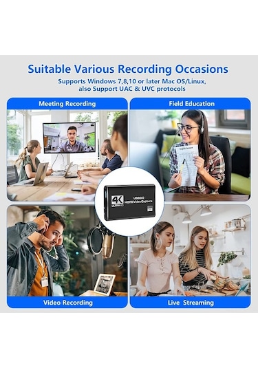 Pazly 4k Oyun Yakalama Kartı - Switch, Ps4, Pc İçin Hd Kayıt Ve Canlı Yayın Cihazı