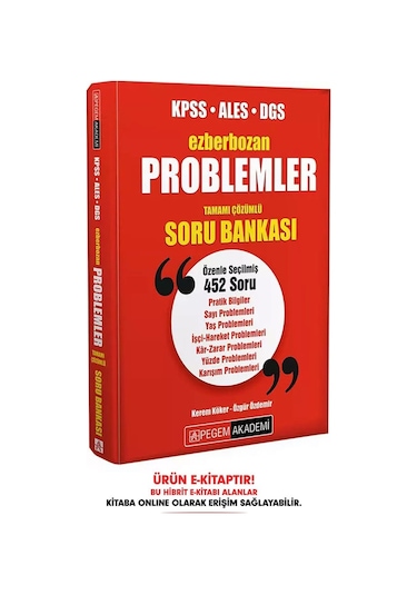 Ezberbozan Kpss Ales Dgs Problemler Tamamı Çözümlü Soru Bankası E