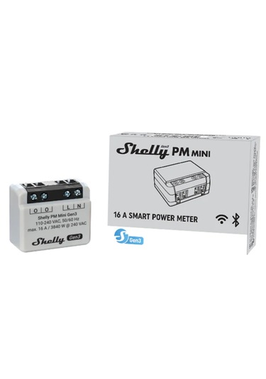Shelly Plus Pm Mini Wifi & Bluetooth Kontrollü Enerji Ölçer
