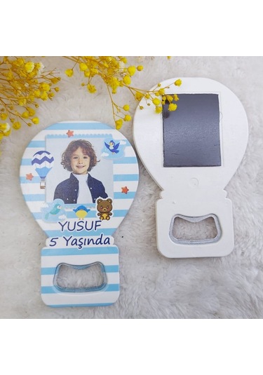 1 Yaş Resimli Balon Açacak Doğum Günü Magnet HDBL13(15 Adet)