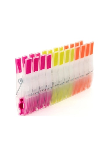 12'li Silikon Mandal Çamaşır Mandalı İz Yapmaz Mandal Yaylı Mandal İz Bırakmaz Mandal Paslanmaz Renkli