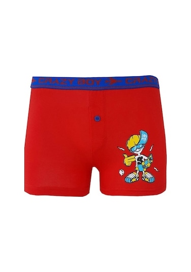 Tutku 6Lı Erkek Çocuk Renkli Baskılı Boxer Külot