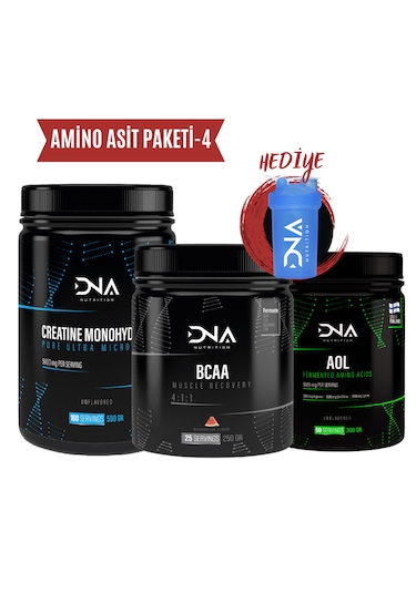 Dna Nutrition Amino Asit Paketi-4 Creatine 500 G + Bcaa 250 G + Aol 300 G
