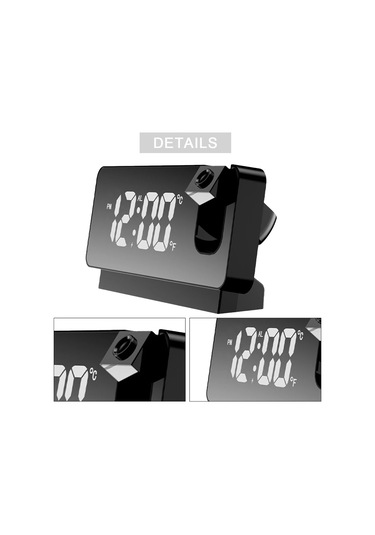 Led Dijital Çalar Saat 180 Kol Projeksiyon Çalar Saat Usb Çok Renkli