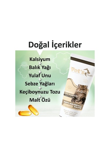 Vets Health Anti-Hairball Malt Paste Tüy Yumağı Karşıtı Pasta 100 G