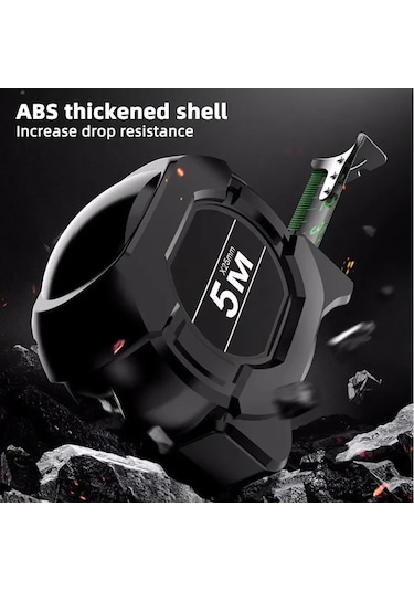 5 M X 19mm Ölçme Geri Çekilebilir Metrik Ağaç İşleme Kilitleme Kendinden Aracı Anti Korozyon Ölçü Çelik Cetvel Bant Metrik Paslanmaz