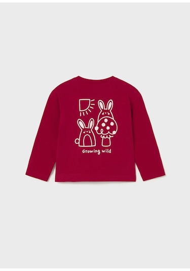 Mayoral Sırt Baskılı Kız Çocuk T-shirt 2079 Kırmızı
