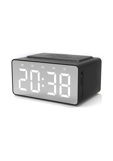 Maiyame Siyah Bt 5.0 Bluetooth Hoparlör - Kablosuz Telefon Şarjı, Saat Gösterimi, Alarm, Fm Radyo, Tf Kart/disk Desteği, Çift Hoparlör