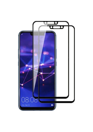 Huawei P20 Lite Davin 5D Cam Ekran Koruyucu Siyah