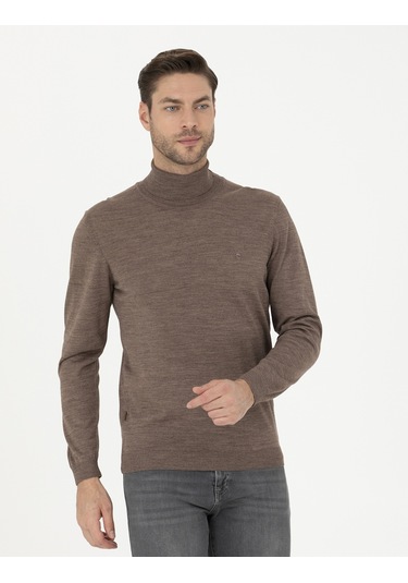 Pierre Cardin Erkek Açık Kahverengi Triko Kazak 50270052-vr002 Açık Kahverengi